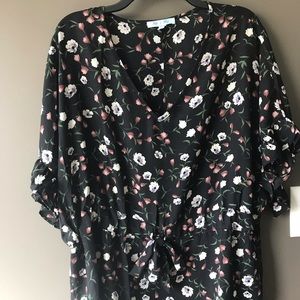 Black floral top